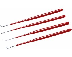 Silverline Veerhaken Set - 185 mm - 4 delig