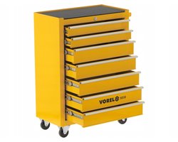VOREL Professionele Gereedschapswagen - Leeg - 7 Laden - Verrijdbare Werkplaatswagen - Heavy Duty Staal