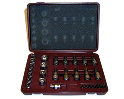 Work Plus chrome vanadium inwendige en uitwendige torx doppenset 29-delig
