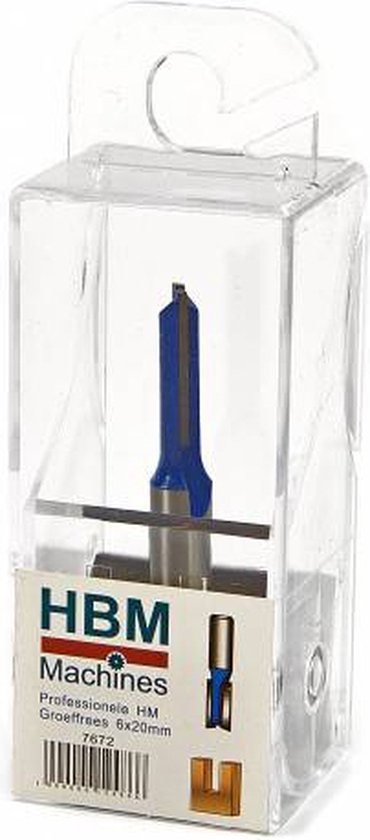 Professionele HM Groeffrees 6 x 20 mm Recht Model