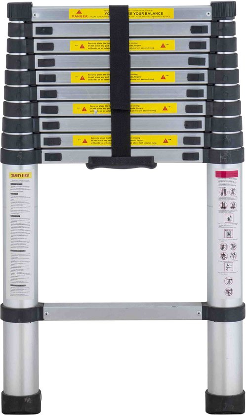 Professionele Telescoopladder – Aluminium – Max. Werkhoogte 3.60 m