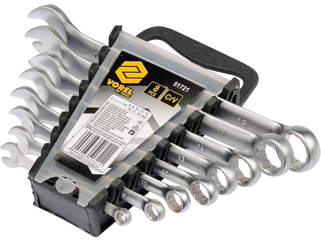 Combinatiesleutels 6-19 Mm, Set. 8 Stuks. Satijn