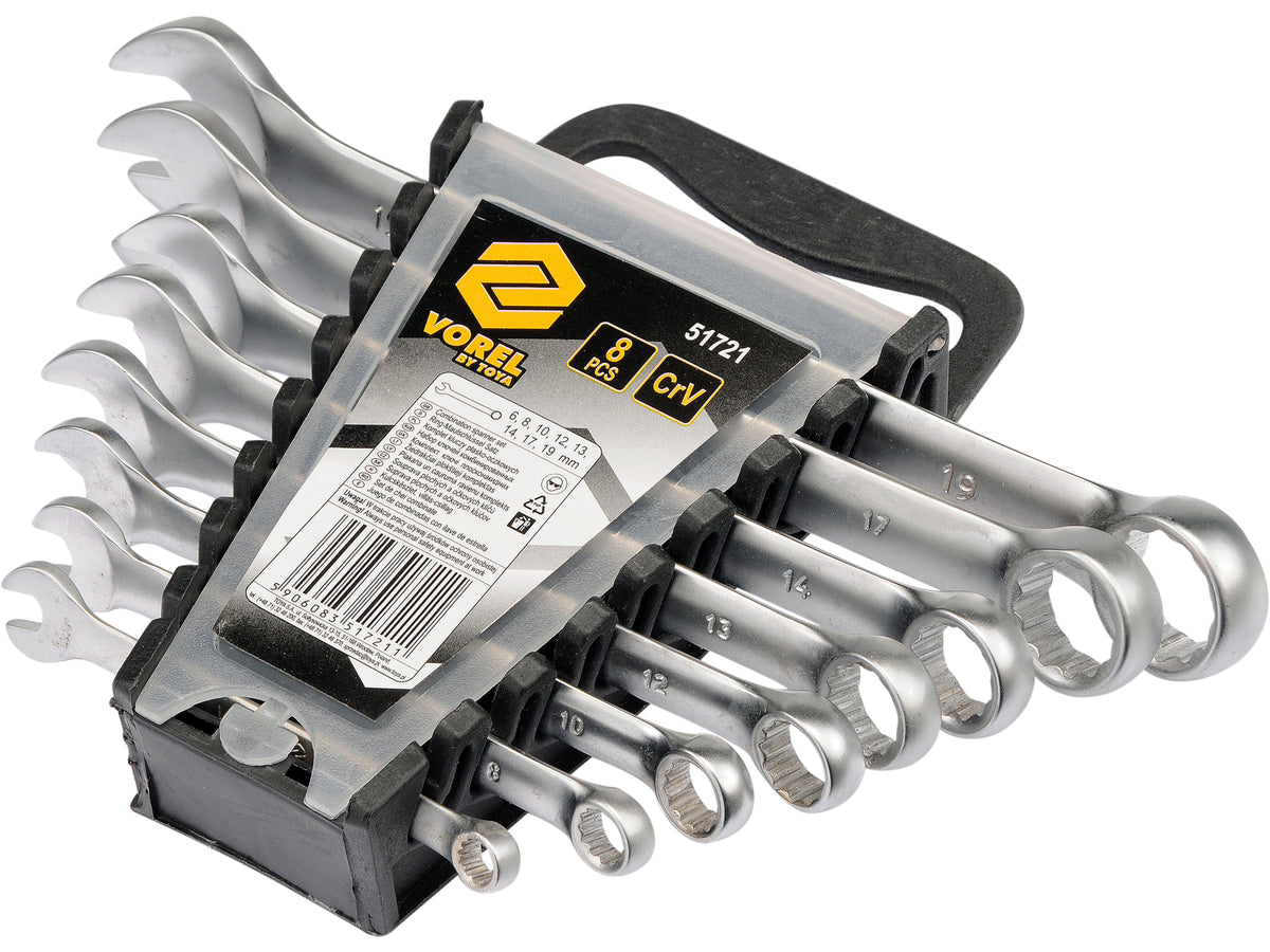 Combinatiesleutels 6-19 Mm, Set. 8 Stuks. Satijn