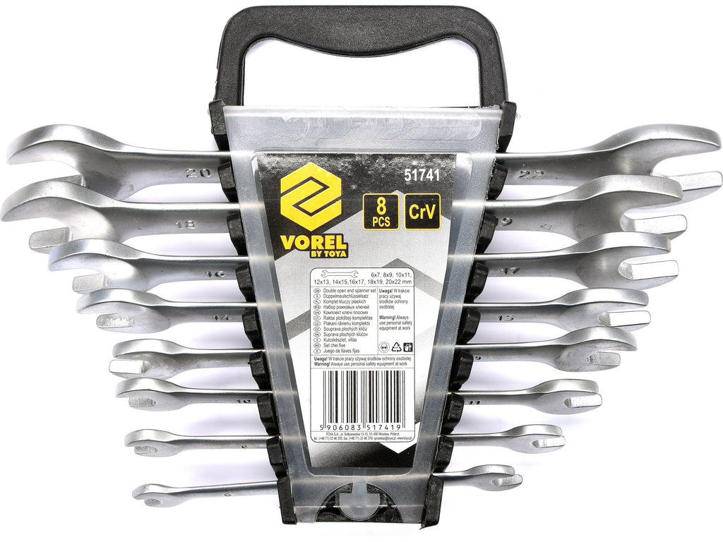 Open Sleutels 6-22 Mm, Set Van 8 Stuks. Satijn