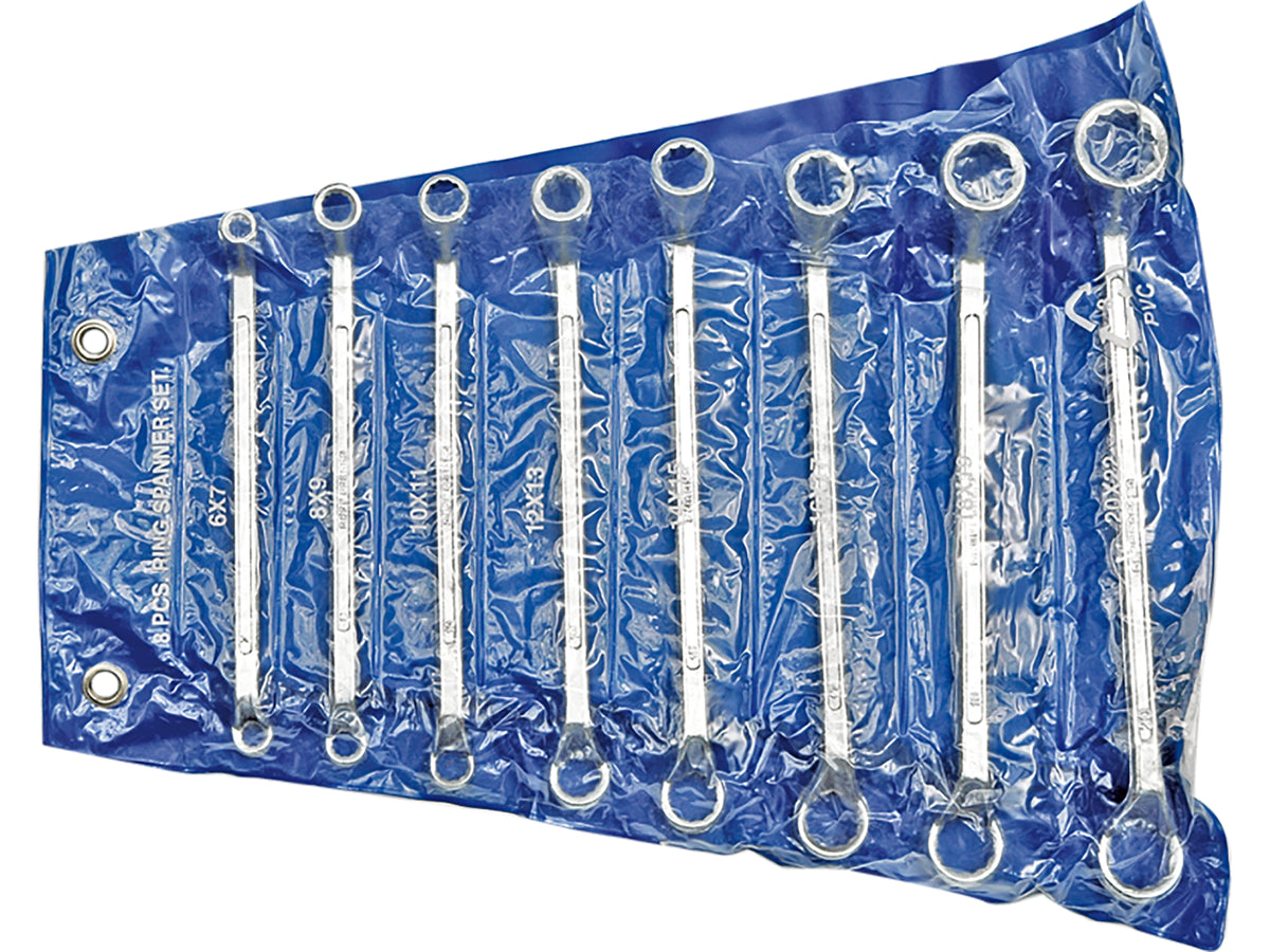 Gebogen Ringsleutels 6-22 Mm, Set Van 8 Stuks. Geval
