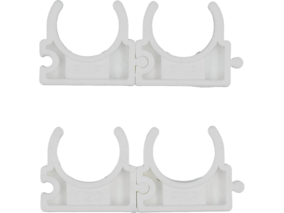 Houders, Bevestiging, Installatieclips, Open Voor 20MM Leidingen, 4 St.