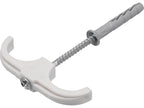 Bis Installatiehaken, Dubbele Installateur Met Pin, Voor Leidingen 15-28MM, 4 St.