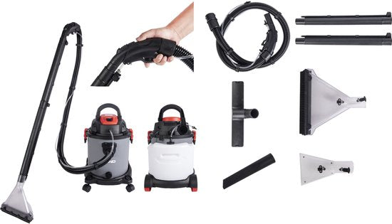 Lund Multifunctionele Tapijtreiniger / Wasstofzuiger 1200W – Nat- en Droogzuiger – 20 Liter