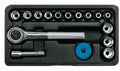 Vorel 58160 - Dopsleutelset - 16-delig - 1/4" - Staal