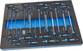 18 Delige T-Grepen INCH Maten Carbon Foam inlay voor Gereedschapswagen