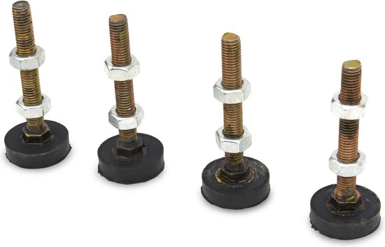 4 Delige Set Stelvoeten, Trillingsdempers M10 Draad – 100 Kg Per stuk