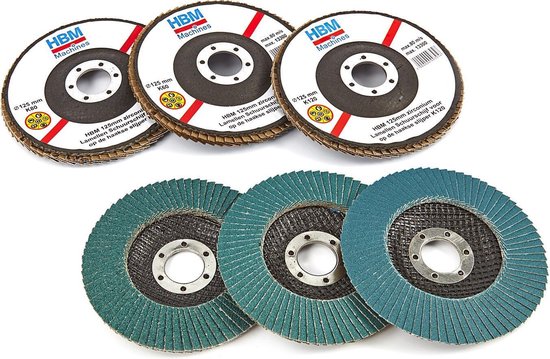 4 Stuks 125 mm Zirconium Lamellen Schuurschijven K120 voor op de haakse slijper