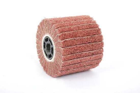 Schuurcilinder nylon web lamellen voor satineermachine, 100 x 120 mm Korrel 80