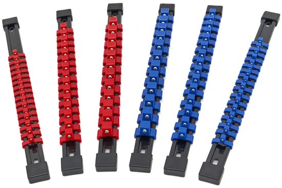 6 Delige Doppenrails Set Voor 86 Stuks 1/4, 3/8 en 1/2 inch Dopsleutels
