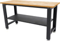 160 Cm. Professionele Werkbank Met Massief Houten Werkblad (Maximaal draaggewicht totaal 1000 Kg)