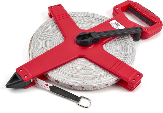 100 m x 13 mm Fiberglass Meetband, Meetlint, Landmeter
