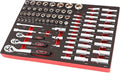 80 Delige 1/4”, 3/8" en 1/2" Doppenset Foam Inlay