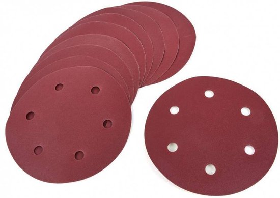 180 mm 10-delige k180 schuurschijfset voor 180 mm wand- en plafondschuurmachine
