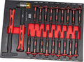 20 Delige Hamer en Doorslagenset in Carbon Foam inlay voor Gereedschapswagen