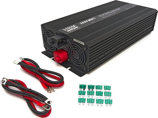 Professionele 12 Volt – 230 Volt Zuivere Sinus Spanningsomvormer 3000 Watt