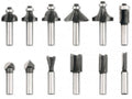 Vorel - Houtfrees Bitset - 12 Stuks - 8 mm Schacht - Voor Houtbewerking