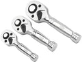 3 Delige Korte Ratelset 85 - 140 mm (1/2", 3/8", 1/4")