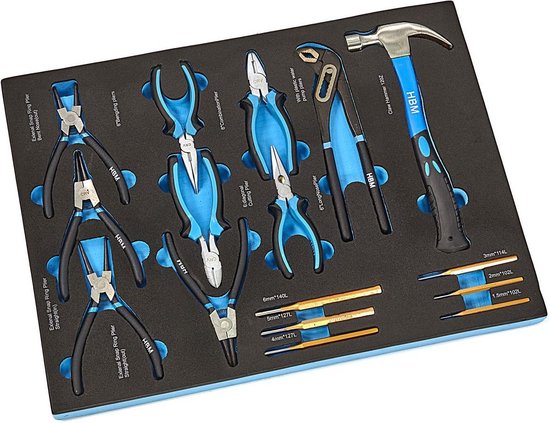16 Gereedschap Foam inlay voor Gereedschapswagen