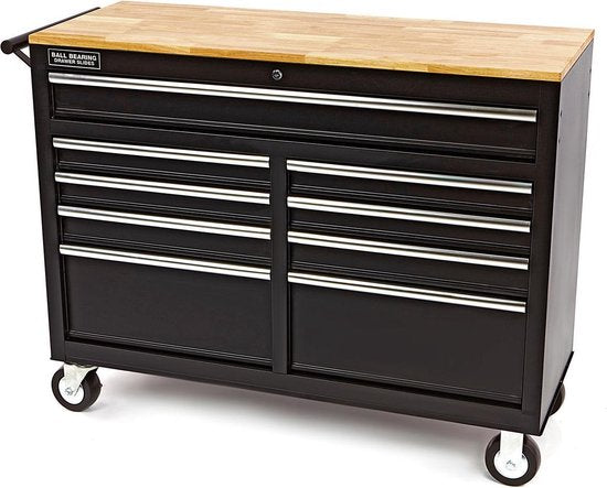Gereedschapswagen / werkbank 125 cm ZWART