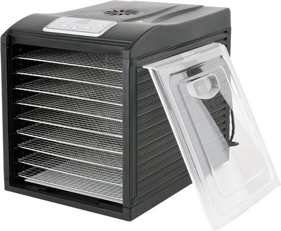 Lund Voedseldroger - Droogoven - RVS - 700W - 9-Laags - 8 Hitte-niveaus - 35° - 70°C