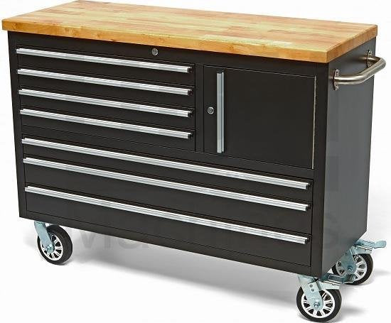 122 cm Profi Gereedschapswagen / Werkbank met Houten Blad