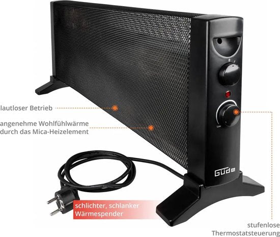 Güde energiezuinige en stille convector verwarming - Mica element - GKH 1200 Mica - Kachel - Radiator