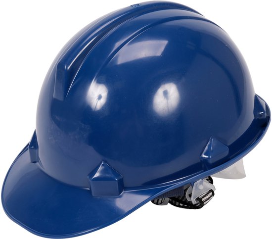 Vorel Professionele Veiligheidshelm – Bouwhelm Blauw – CE Cat. II – Verstelbaar (55-66 cm) – HDPE Helm voor Elektriciens & Hoogtewerkers