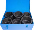 Stahlkaiser krachtdoppenset 6-delig, 1 inch, 80 - 105 mm, zeskant