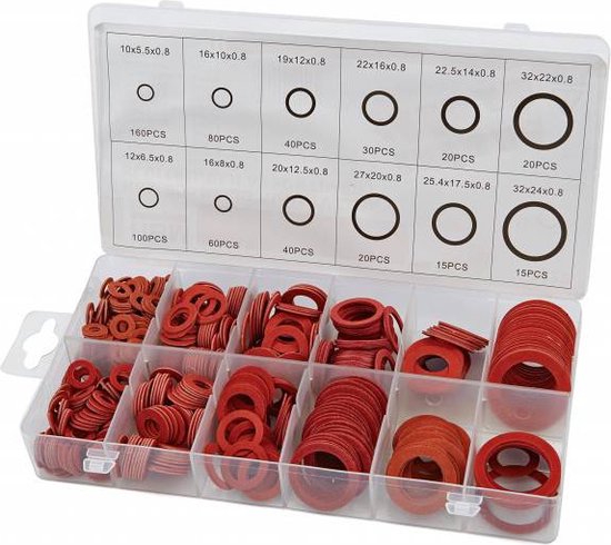 600-delig Kunstvezel sluitringen assortiment