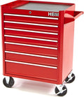Gereedschapswagen met 7 laden - 66 cm - rood Solide kogelgelagerde geleiders. ( Dubbel gelagerd )