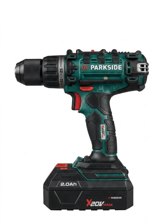 PARKSIDE Accu-schroefboormachine 20V - Toerental: 0–1400 min⁻¹ - Max. boordiameter: 30 mm (hout) | 13 mm (staal) - Inclusief accu en snellader - De machine is inclusief Parkside 20V accu