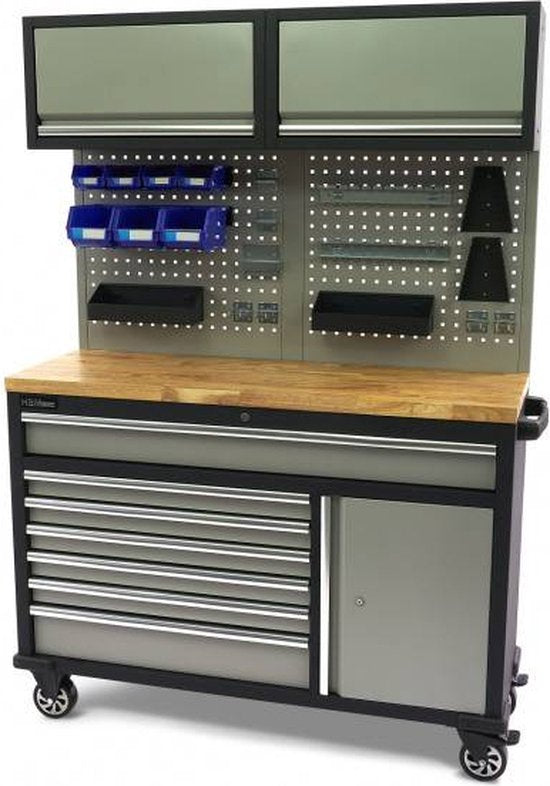 Werkbank 136 cm PROFI met kastenwand