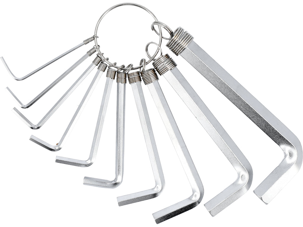Zeskantige Sleutels /Hex/ 1,5-10 Mm, Cr-V, Set Van 10 Stuks.