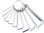 Zeskantige Sleutels /Hex/ 1,5-10 Mm, Cr-V, Set Van 10 Stuks.