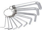 Zeskantige Sleutels /Hex/ 1,5-10 Mm, Cr-V, Set Van 10 Stuks.
