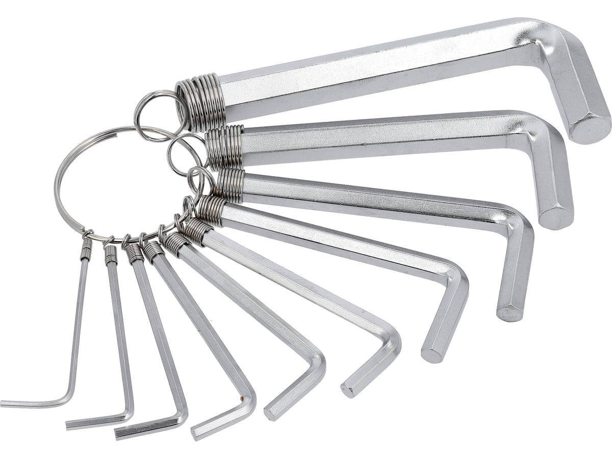 Zeskantige Sleutels /Hex/ 1,5-10 Mm, Cr-V, Set Van 10 Stuks.