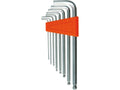 ZESKANTIGE SLEUTELS /HEX/ 1,5-8 MM, CR-V, KOGELUITeinden, SET VAN 8 STUKS.