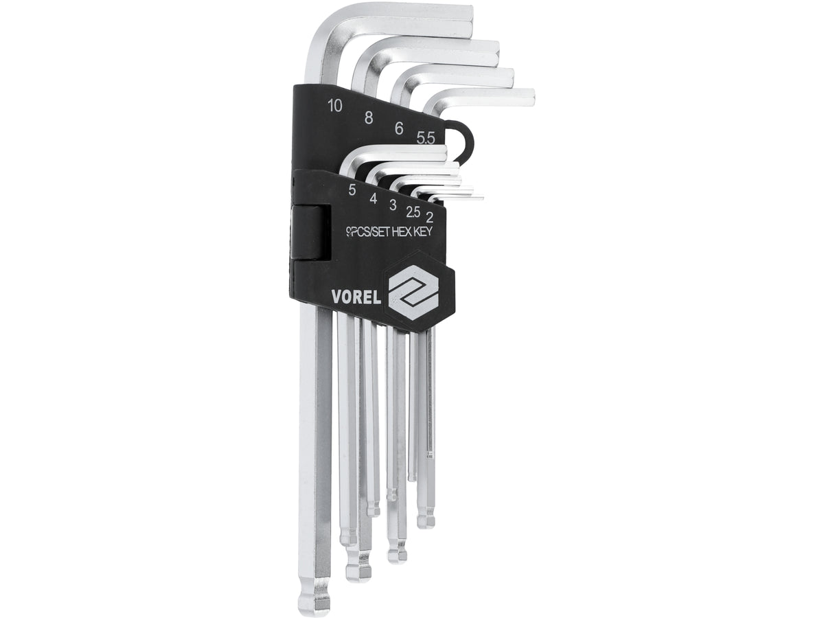 Zeskantige Sleutels /Hex/ 2-10 Mm, Cr-V, Set Van 9 Stuks.