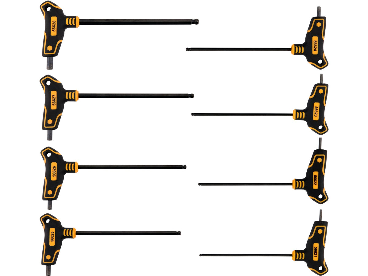 L-Sleutelset. Zeskantige (Bal) Met Handvat. 8 Stuks