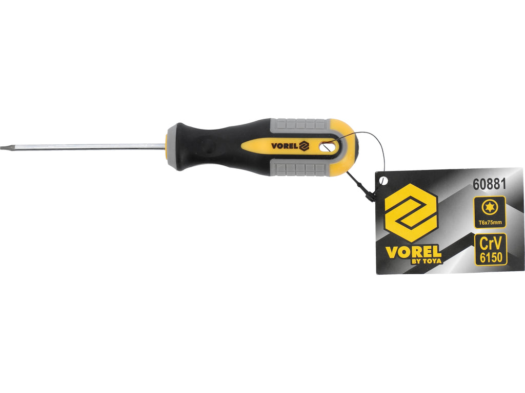 Torx-Schroevendraaier T6x75mm CRV