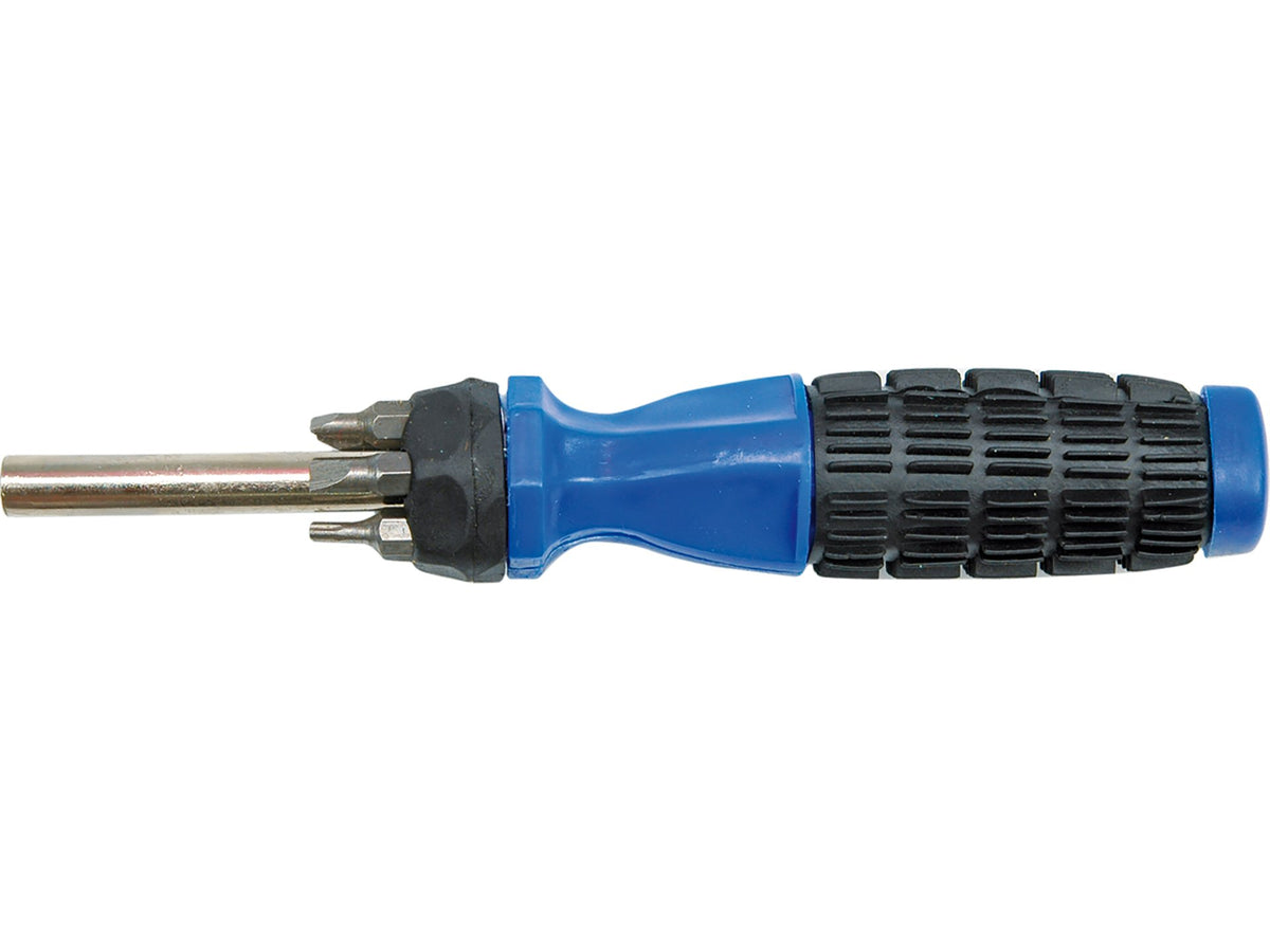 Schroevendraaier Met Rubber Handvat En Verwisselbare Bladen, 7 Stuks.