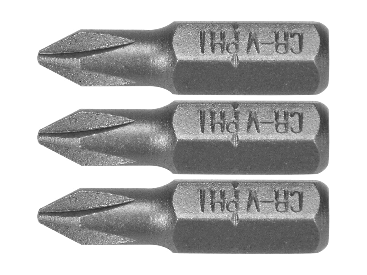 Bits 1/4''X25MM PH1 3 St