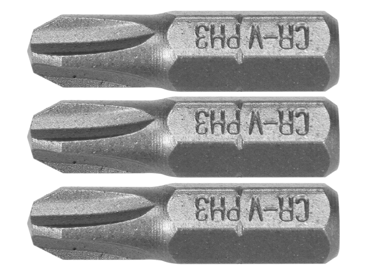 Bits 1/4''X25MM PH1, PH2, PH3 3 St