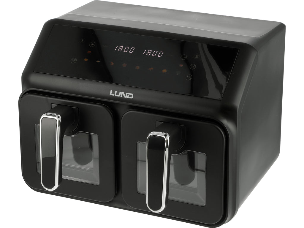 Friteuse 2200W 4L+4L Zwart