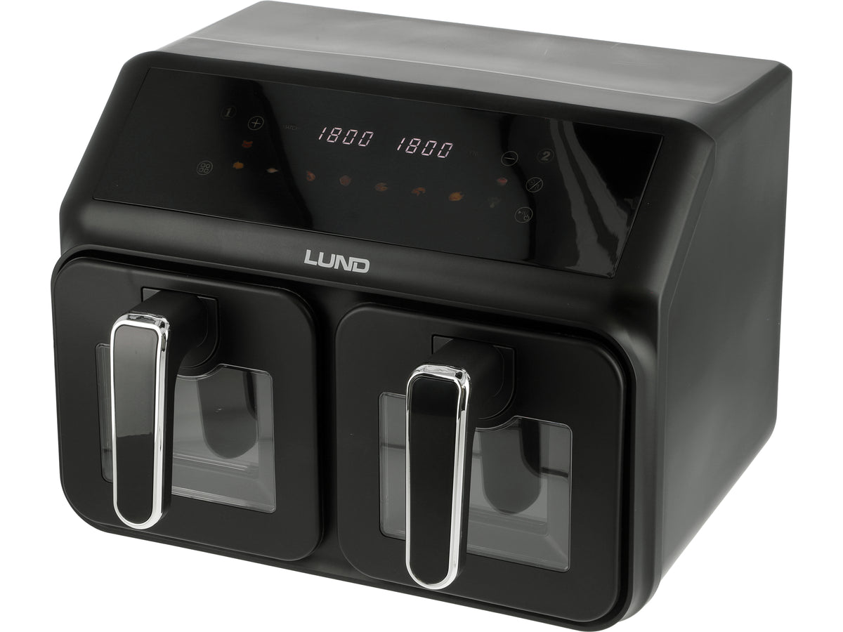 Friteuse 2200W 4L+4L Zwart